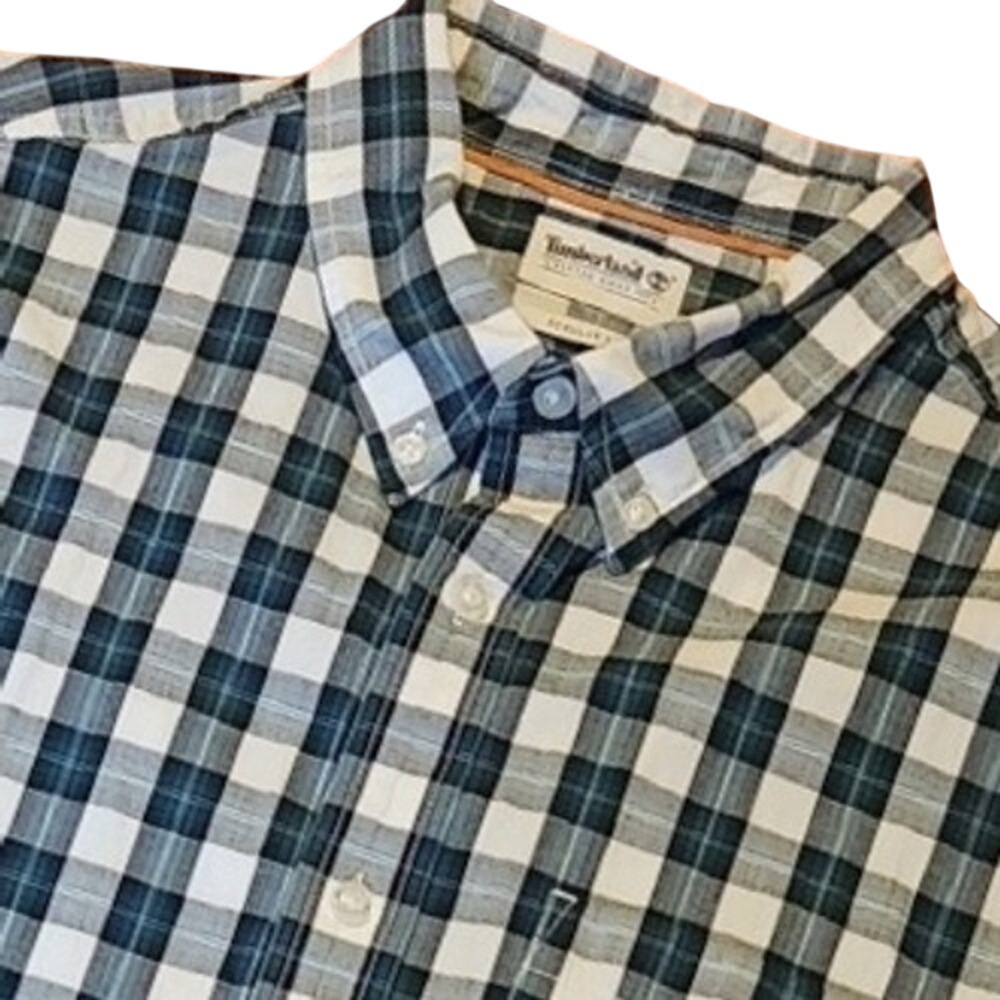 Timberland Mens Plaid Long‎ Sleeve Button Down Shirt Casual Work Shirt